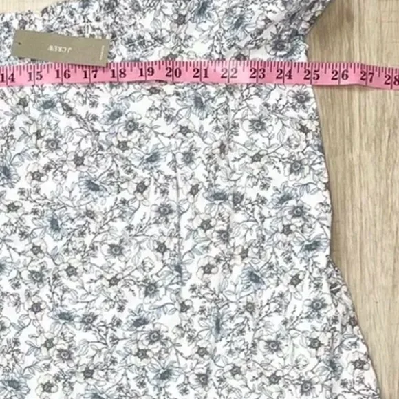 J. Crew Cotton Poplin Shift Dress Floral Vines. Size: 3X - Picture 5 of 7